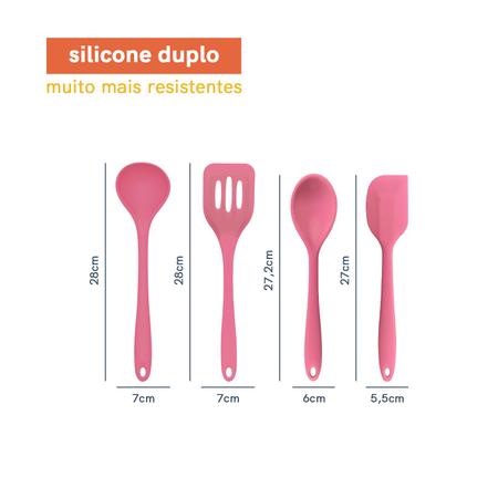 Imagem de Kit de Utensílios de Silicone com 8 Peças Amarrador - Oikos