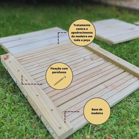 Imagem de Kit Deck de Madeira com Tratamento em Autoclave e Pintura com Stain Osmocolor