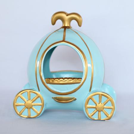 Imagem de Kit decoração cinderela carruagem e sapatinho cerâmica festa