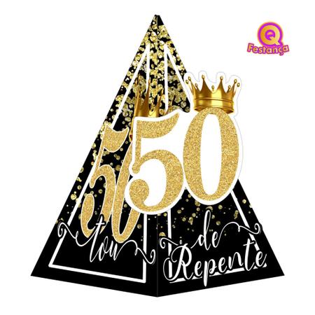 Topo de Bolo 50 anos - Papelaria Personalizada Decoração Festa de  Aniversário. - Dotes da Dani - Topo de Bolo - Magazine Luiza