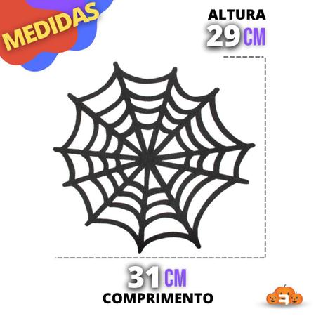 Cortina de Aranha Decoração Festa Halloween com Glitter em EVA Piffe