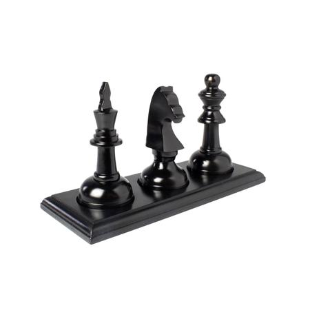 Peças De Xadrez Kit Rei Rainha Cavalo Decoração Escultura