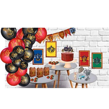 Imagem de Kit Decorativo Só Um Bolinho Festa de Aniversário Harry Potter 89 Peças - Festcolor
