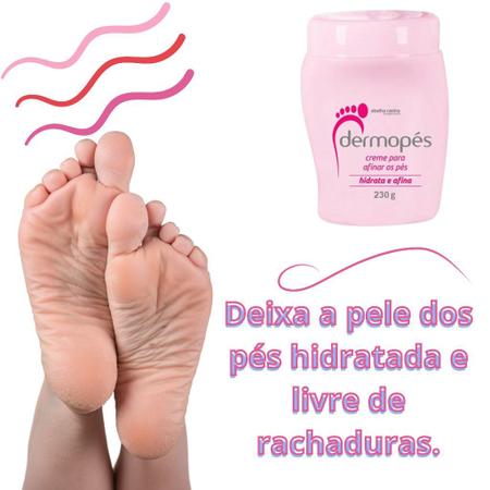 Kit Dermopés: 2 Dermopés Creme Para Tratamento 230 g (azul) + 1 Creme  Hidratante Para Afinar Os Pés 230g (rosa) - Abelha Rainha - Cuidados com o  Corpo - Magazine Luiza