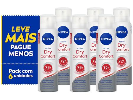 Imagem de Kit Desodorante Nivea 6 Unidades Dry Comfort