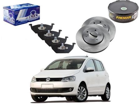 Imagem de Kit disco pastilha freio dianteiro syl fremax original volkswagen fox 1.0 2011 a 2014