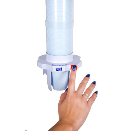 Imagem de Kit dispensador de copo água ez-cup com alavanca + lixeira preto para descarte copos de água