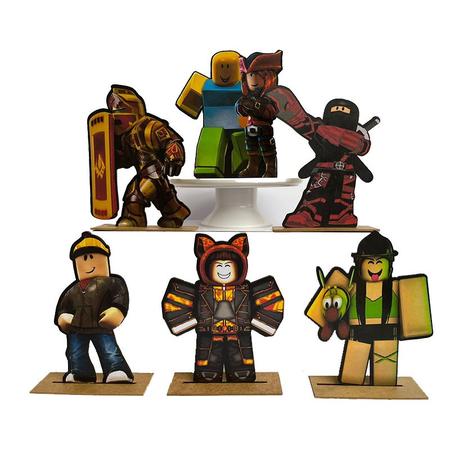 10 Enfeite De Mesa Jogo Roblox Nome Personalizado 15cm Mdf