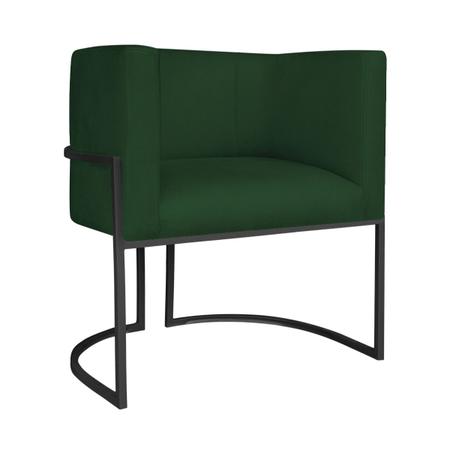 Imagem de Kit Divã Luna 185cm Lado Direito e 02 Poltronas Base de Ferro Preto Suede