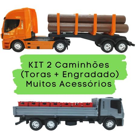 Caminhão de Brinquedo azul - IVECO Tector Dropside-ref 341 - USUAL -  Caminhões, Motos e Ônibus de Brinquedo - Magazine Luiza