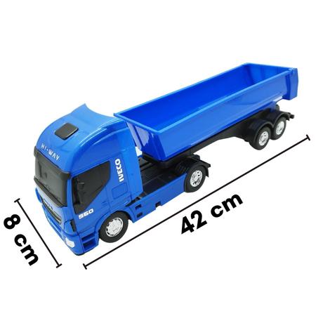 Caminhão Brinquedo Iveco Basculante Caçamba Hi-way Miniatura