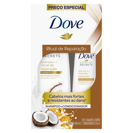 Imagem de Kit Dove Shampoo + Condicionador Ritual De Reparação