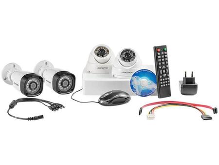 Imagem de Kit DVR 4 Canais 4 Câmeras HD 720p Multilaser - SE118