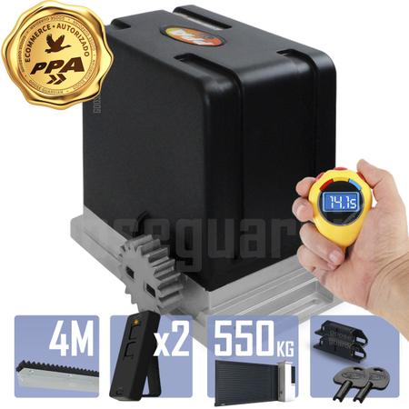 Imagem de Kit Dz Cube 550 4m Crem 2 Control Portão 550kg