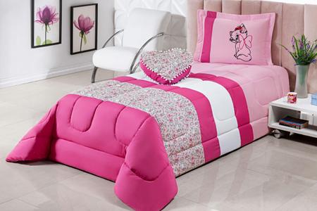 Infantil Coordenado Infantil Cama Solteiro Menina Edredom Jogo de Cama  Completo 4 Peças Princesas Disney Rosa Compre Roupas de Cama Online – Berve  Enxovais