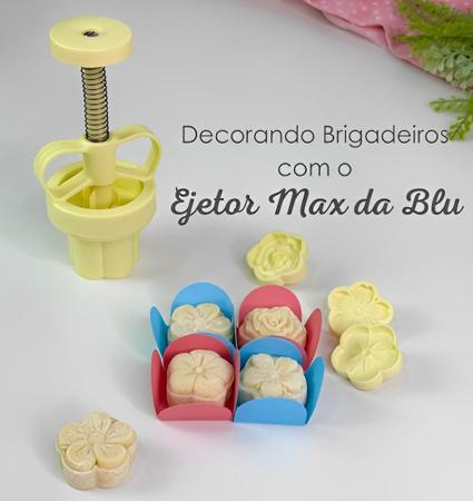 Imagem de Kit Ejetor Max Carimbo Flores Com 1 Ejetor de massas doces ou salgadas 4 Carimbos - Blue Star