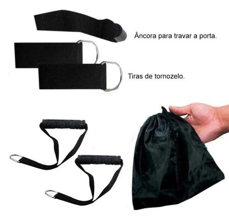 Imagem de Kit Elástico P/ Exercícios de Resistência Academia em Casa