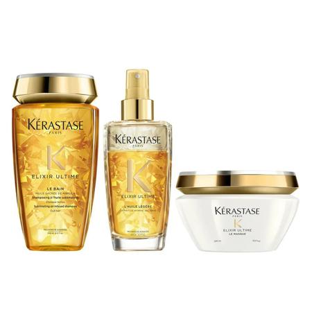 Imagem de Kit Elixir Kérastase - Shampoo + Máscara + L'Huile Légère