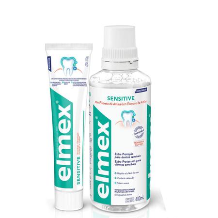 Imagem de Kit Elmex Sensitive  Enxaguatório + Creme dental