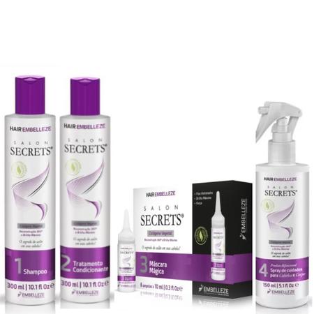 Kit Embelleze Salon Secrets Colageno Vegetal 4 Produtos - Kit de Tratamento  para Cabelos - Magazine Luiza