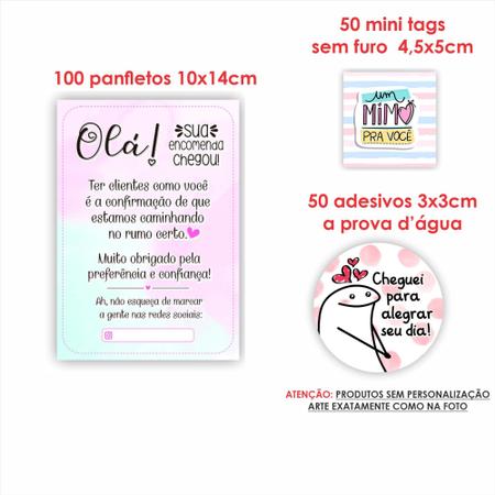 Imagem de Kit  Empreendedor cliente Panfleto  + tag + Adesivo mod 28