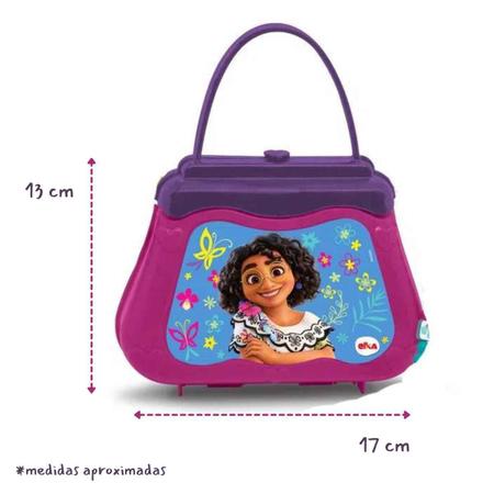 Imagem de Kit Encanto Mirabel Madrigal Bolsinha Bijuterias 140 Peças + Óculos Original Elka Disney Crianças +3 Anos