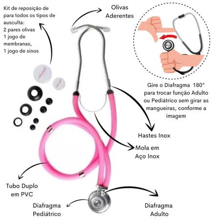 Imagem de Kit Enfermagem Maleta Super Luxo Completa Aparelho Esteto Estagio Medicina