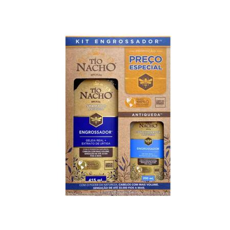 Imagem de Kit Engrossador Tio Nacho Shampoo 415ml + Condicionador 200ml Antiqueda