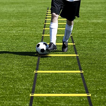 Imagem de Kit Escada de Agilidade Treinamento Funcional Corda de Pular Academia Ginastica Treino Futebol