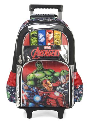 Imagem de Kit Escolar Avengers Mochila Rodinha + Lancheira