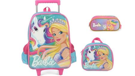 Kit Escolar Barbie Unicornio Mochila Rodas Lancheira Estojo Luxcel Kit Mochila Infantil Magazine Luiza