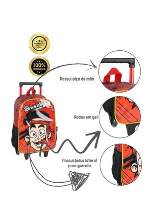 Imagem de Kit Escolar Enaldinho Mochila + Lancheira 1103 - Vermelho