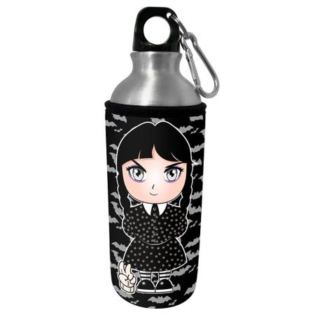 Kit Escolar Infantil Mochila de Costas + Lancheira Térmica + Necessaire Plus + Squeeze de Alumínio ISOPRENE Menina Addams Imagem de Kit Escolar Infantil Mochila de Costas + Lancheira Térmica + Necessaire Plus + Squeeze de Alumínio ISOPRENE Menina Addams