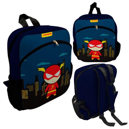 Kit Escolar Infantil Mochila de Costas + Lancheira Térmica + Necessaire Plus + Squeeze de Alumínio ISOPRENE Super Velocista Imagem de Kit Escolar Infantil Mochila de Costas + Lancheira Térmica + Necessaire Plus + Squeeze de Alumínio ISOPRENE Super Velocista