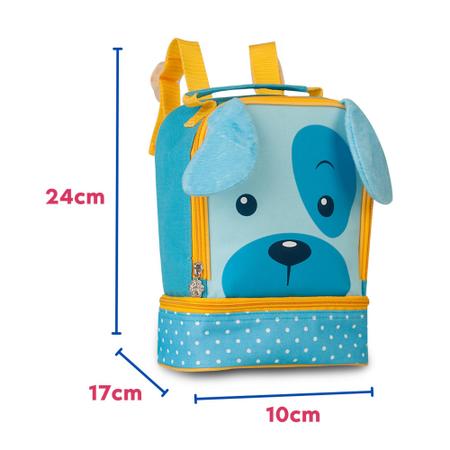 Imagem de Kit Escolar Infantil Mochila Rodinha com Lancheira Térmica Clio Pets Cachorro