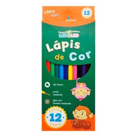 Kit Escolar Leonora com Lápis de Cor, Lápis HB Nº2, Borracha, Tesoura, Cola  Bastão e Apontador - Le biscuit