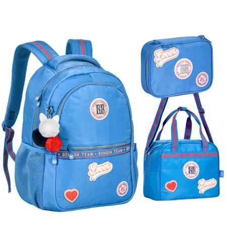 Kit Escolar Mochila De Costas Lancheira Térmica Estojo Rebecca Bonbon RB24004-06-07 Imagem de Kit Escolar Mochila De Costas Lancheira Térmica Estojo Rebecca Bonbon RB24004-06-07