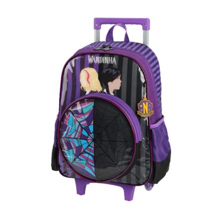 Kit Escolar Mochila Rodinha Com Lancheira Térmica e Estojo Wandinha Original - LUXCEL Imagem de Kit Escolar Mochila Rodinha Com Lancheira Térmica e Estojo Wandinha Original - LUXCEL