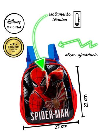 Imagem de Kit Escolar Spider Man Mochila de Rodas M + Lancheira