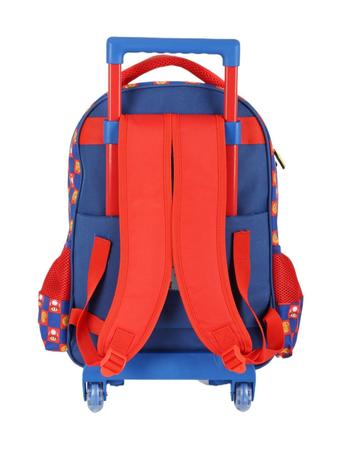 Imagem de Kit Escolar Super Mario Mochila Costa Roda Lancheira - Azul