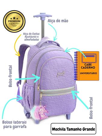 Imagem de Kit Escolar Unicórnio Basic Mochila + Lancheira + Estojo Ll