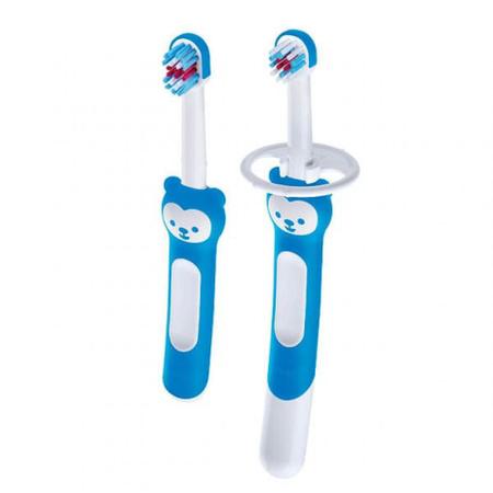 Imagem de Kit Escova De Dente Mam Learn To Brush Azul