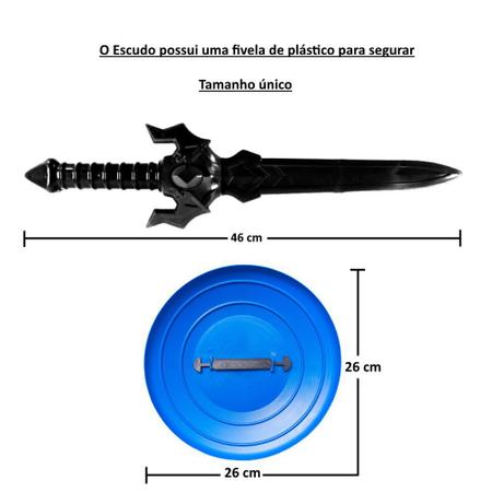 Arma Espada Brinquedo Plástico Mestre Índigo Azul Caça Aventura