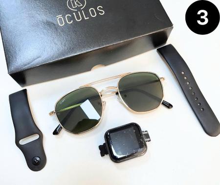 Imagem de Kit especial dia dos pais (oculos de sol + relógio smart watch)