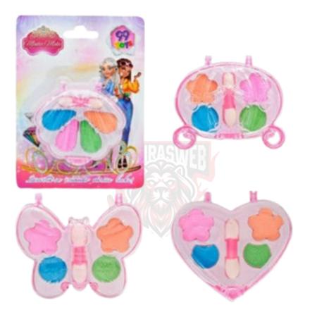 Kit Estojo Maquiagem Infantil Para Boneca Coração Com Sombra 4 Cores +  Pincel - 99TOYS - Pincéis de Maquiagem - Magazine Luiza