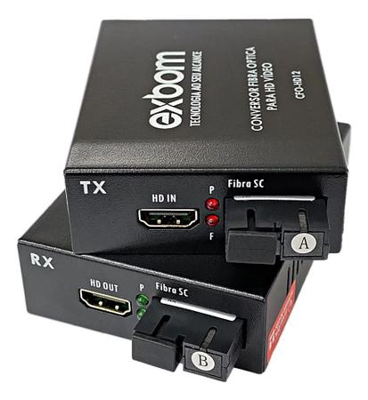 Imagem de Kit Extensor conversor HDMI via Fibra Optica 20KM 1080P