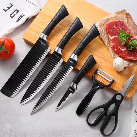 Imagem de Kit Facas Chef Sharp Cozinha 6 Peças Inox