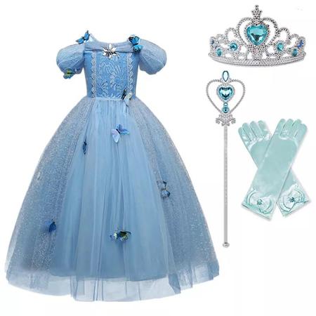 Imagem de Kit Fantasia Luxo Princesas Disney Cinderela