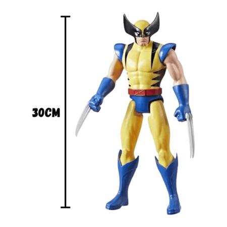 Imagem de Kit Fantasia Masculino Infantil Com Boneco Wolverine X-Men
