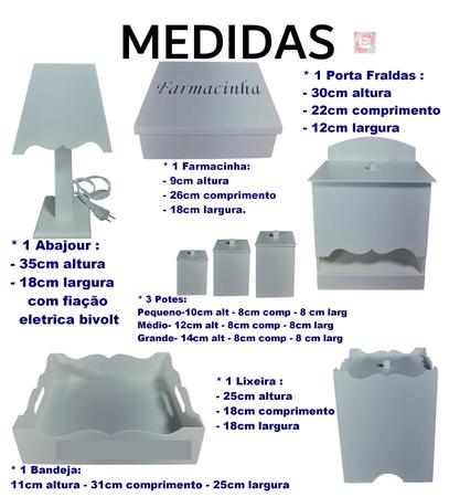 Kit farmacinha de bebê Mdf menina - Jardim Branco Florido Pérolas - Flores para Mariae Decor Imagem de Kit farmacinha de bebê Mdf menina - Jardim Branco Florido Pérolas